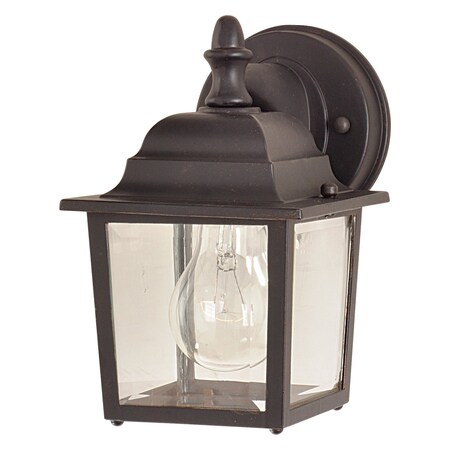 Maxim One Light Empire Bronze Clear Glass Wall Lantern 1025EB